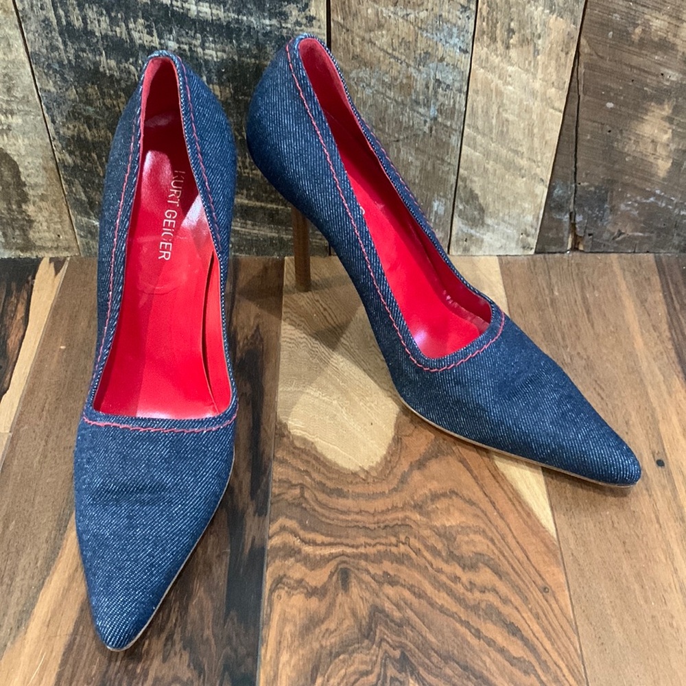 Kurt Geiger denim heels - NWT